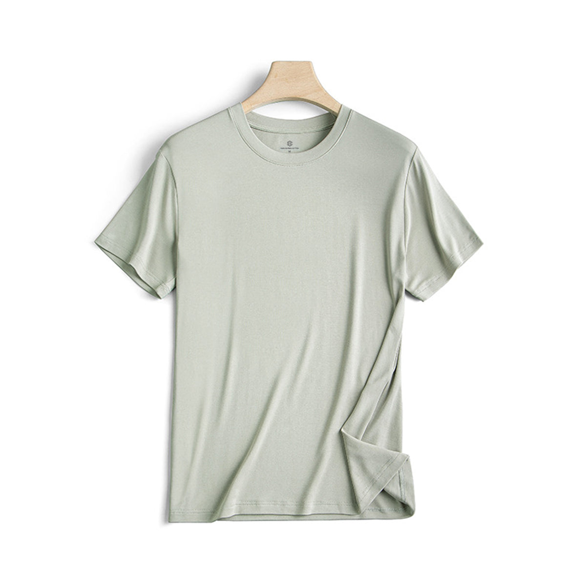 60S Modal Spring and Summer Leisure Solid Color Round Neck Men's Short Sleeve Tees