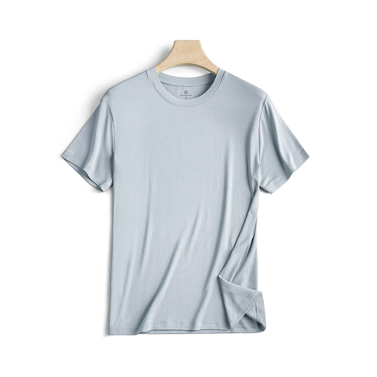 60S Modal Spring and Summer Leisure Solid Color Round Neck Men's Short Sleeve Tees